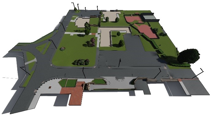 topographical survey, 3d topographical survey, land survey, 3d model, revit model