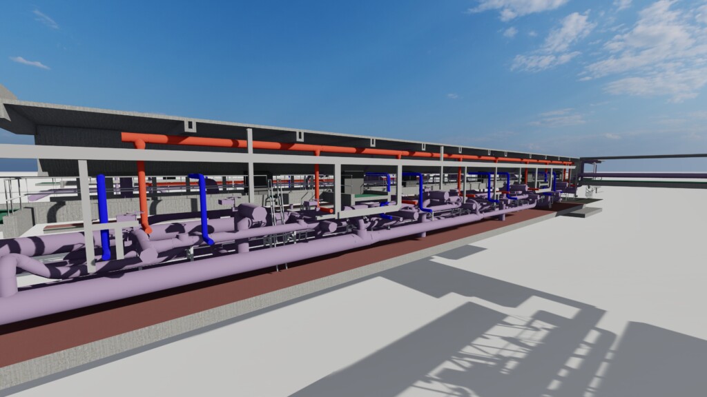 Revit model of services, 3D model of utilities, 3D Revit Model of pipes and cables