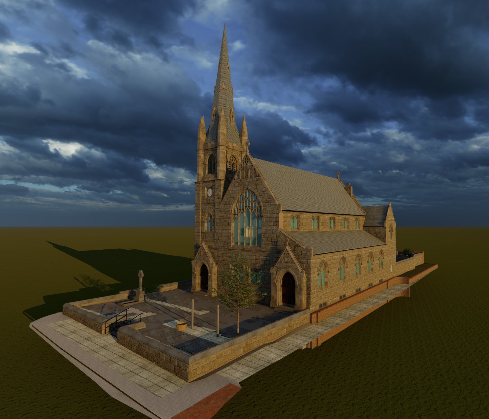 3D survey model in LOD4 produced in revit