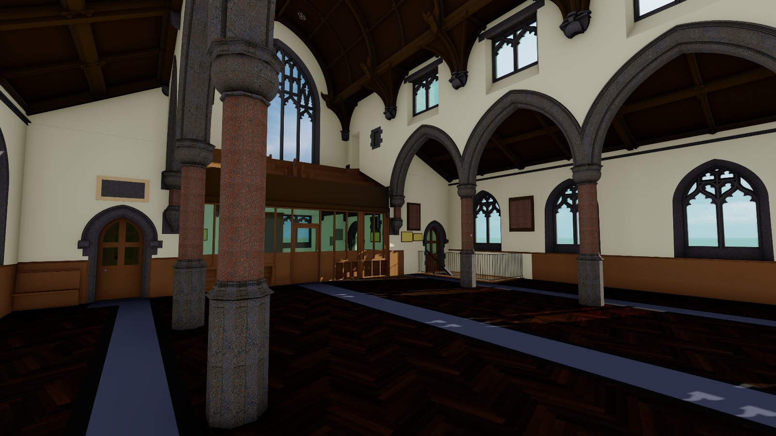 3D BIM model internal areas of Stand United Church in Greater Manchester