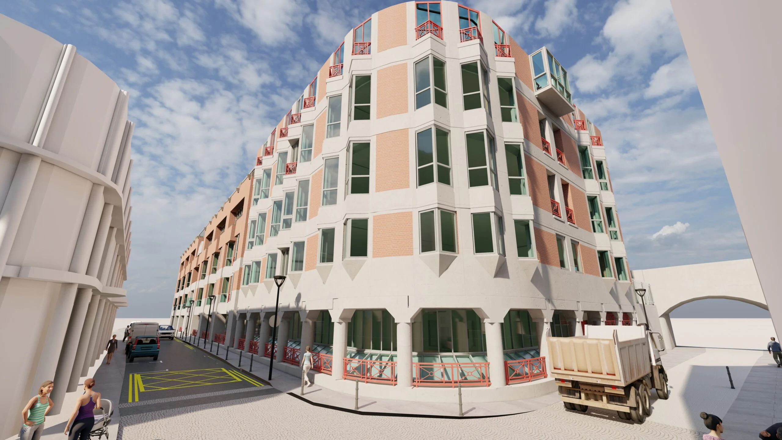 render of a 3d measured building survey produced in revit and rendered using lumion software