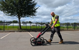 GPR survey of worcester city car park to PAS128 Specification