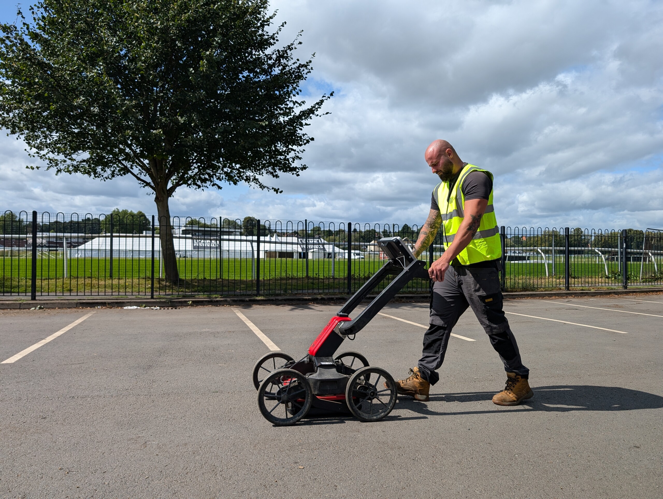 GPR survey of worcester city car park to PAS128 Specification